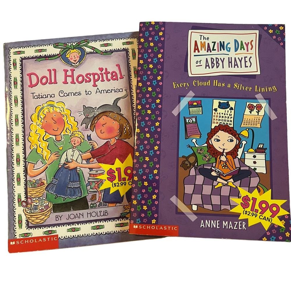 Elementary Age Book Lot Of 2 Paperback Chapter Books Doll Hospital Abby‎ Hayes